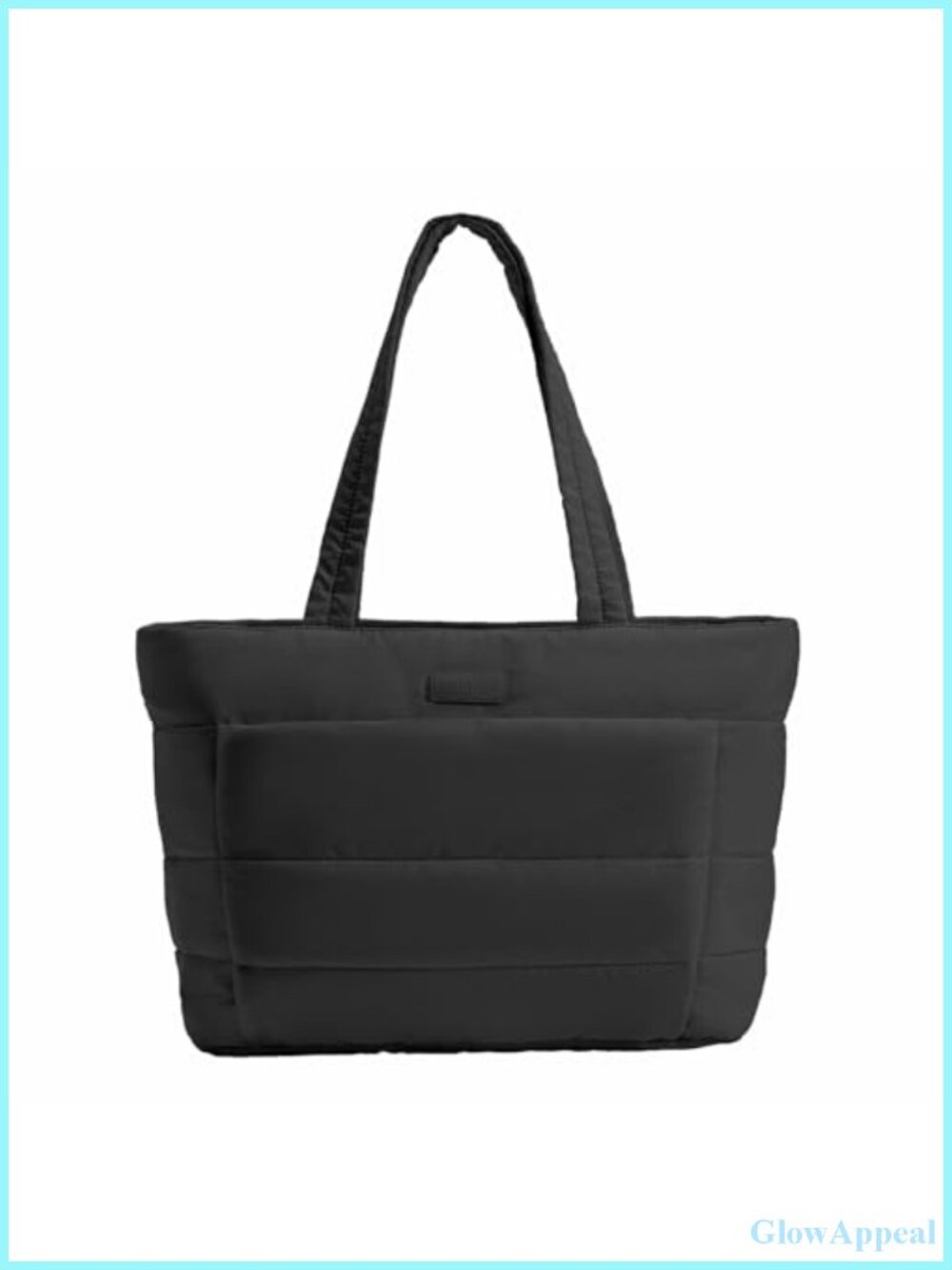 Women's Puffer Tote Bag with Laptop Sleeve, Zipper Closure, Quilted Shoulder